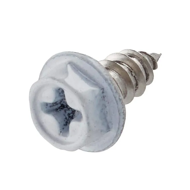 #8 x 3/8 in. White Stainless Steel Hex Head Gutter Sheet Metal Screw (25-Pack), photo 10 of 10