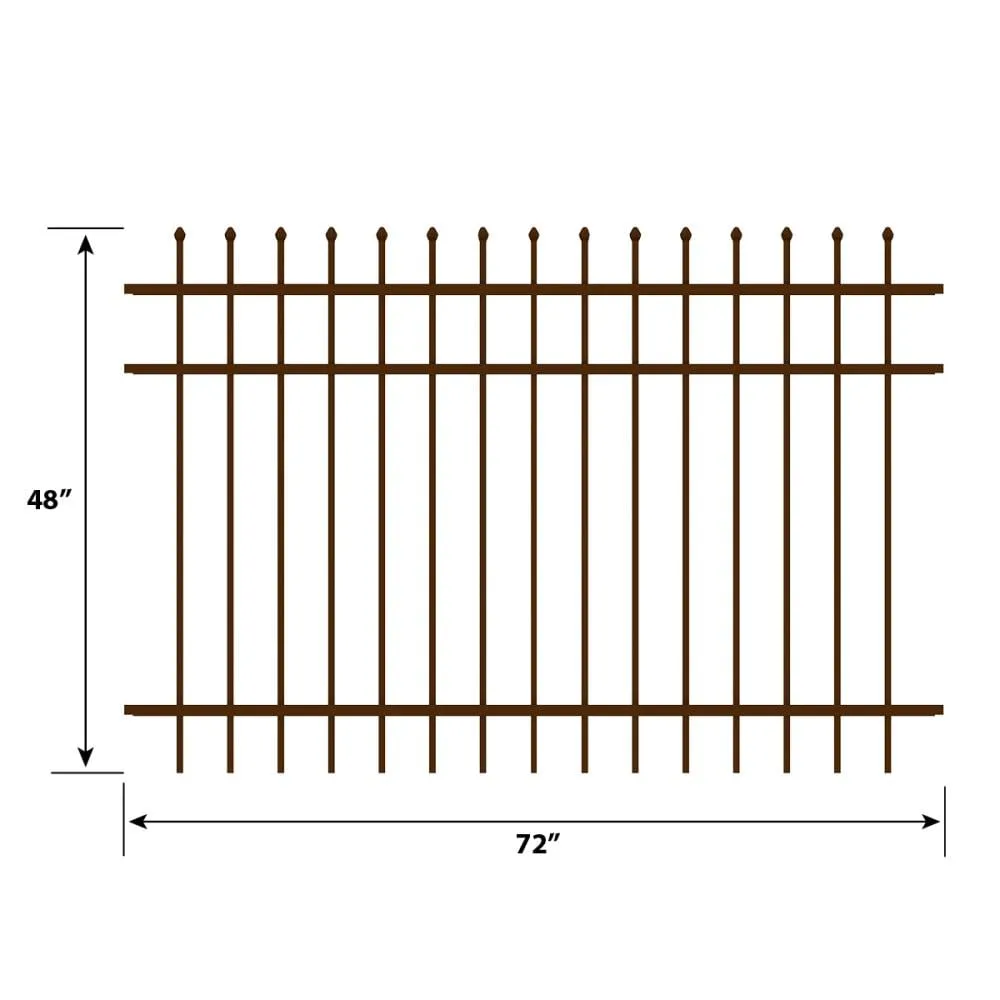 IronCraft Orleans 4 ft. H x 6 ft. W Bronze Powder-Coated Aluminum Decorative Fence Panel, photo 3 of 4