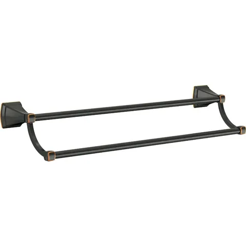 Flynn 24-in Double Oil Rubbed Bronze Wall Mount Double Towel Bar