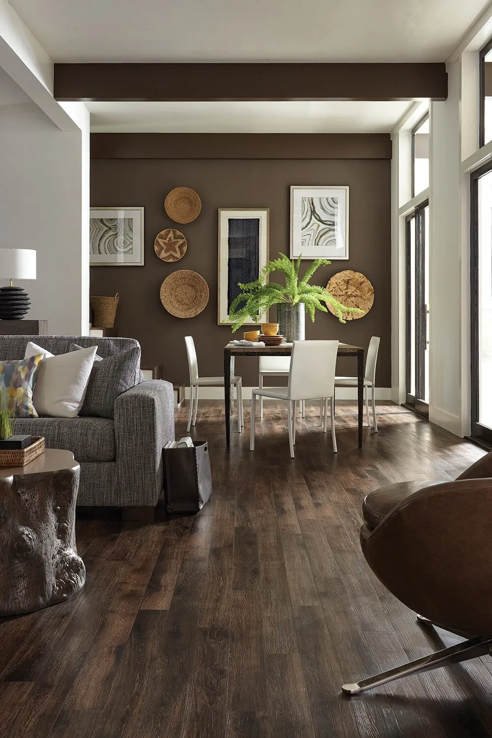 Style Selections Old World Oak 4-in W x 36-in L x 2-mm Thick Peel-and-Stick Luxury Vinyl Plank Flooring, Water-Resistant (1-sq ft Piece), photo 3 of 6