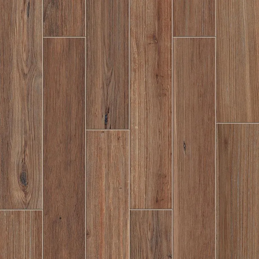 TRUE PORCELAIN CO. Shenandoah Mahogany 6-in x 6-in Porcelain Wood Look Tile Sample, photo 3 of 6