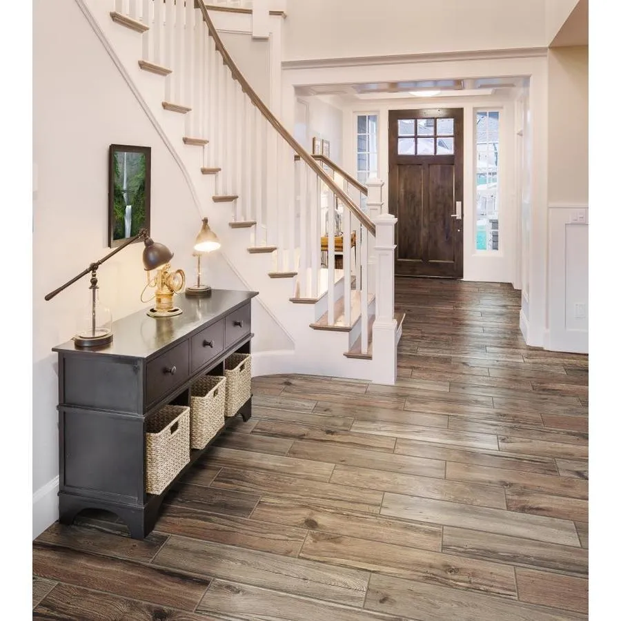TRUE PORCELAIN CO. Palo Santo 6-in x 36-in Glazed Porcelain Wood Look Floor Tile, photo 5 of 6