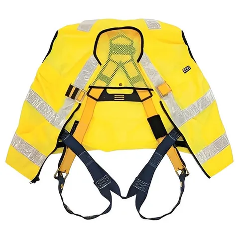 Delta Vest Hi-Vis Reflective Workvest Harness, Tongue Buckle - All Sizes