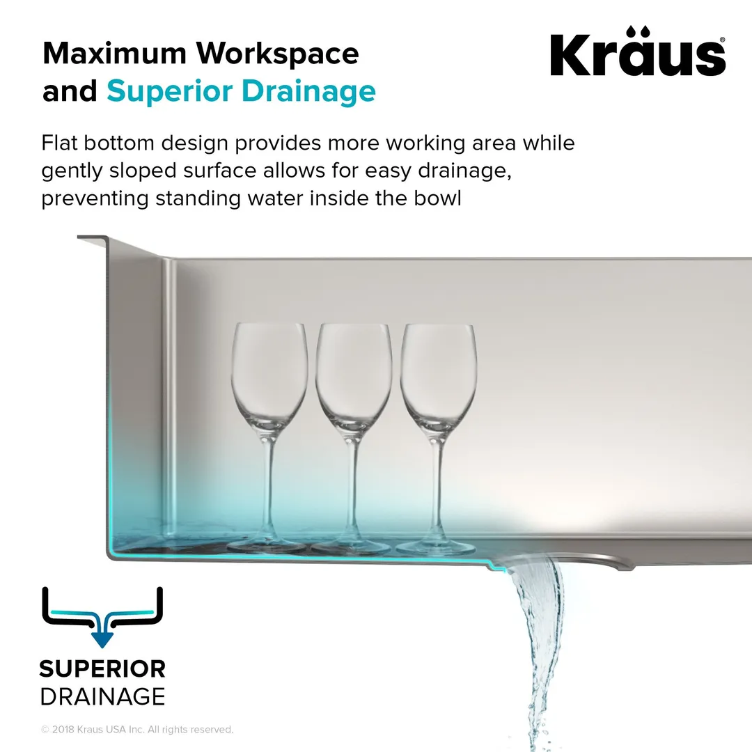 Kraus Stainless Steel Undermount Laundry Sink with Drain and Faucet - 18.5x24 In., photo 7 of 13