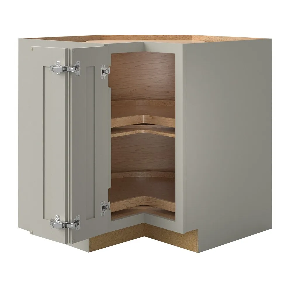 allen + roth Stonewall 36-in W x 34.5-in H x 24-in D Stone Lazy Susan Corner Base Fully Assembled Cabinet (Flat Panel Shaker Style), photo 6 of 16