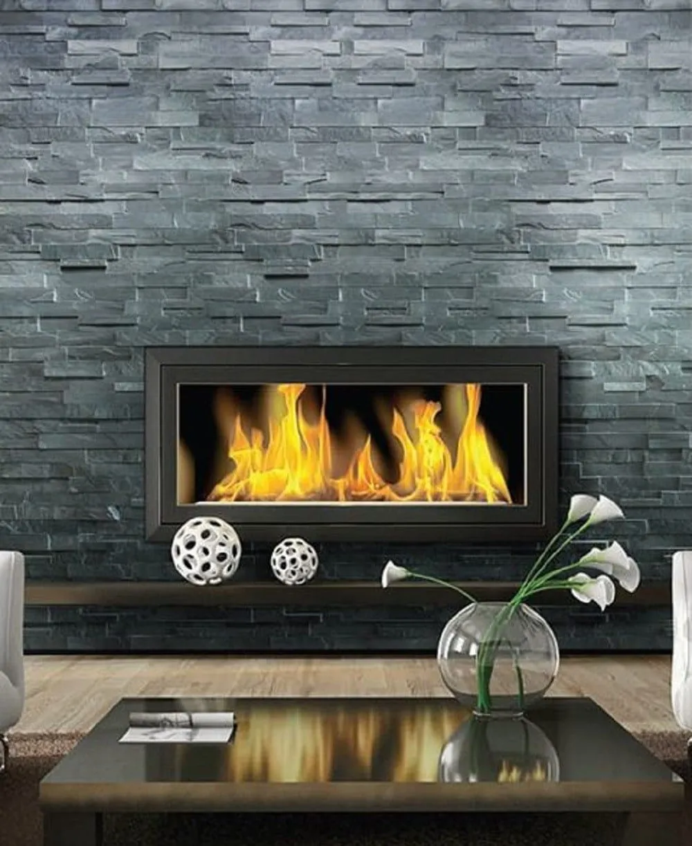 Satori Charcoal Ledgestone Corner 6-in x 18-in Natural Slate Wall Tile, 4.4-sq ft Carton, photo 6 of 6