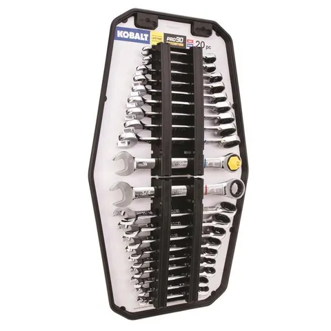 20-Piece 12-Point Standard (SAE) and Metric Ratchet Wrench Set