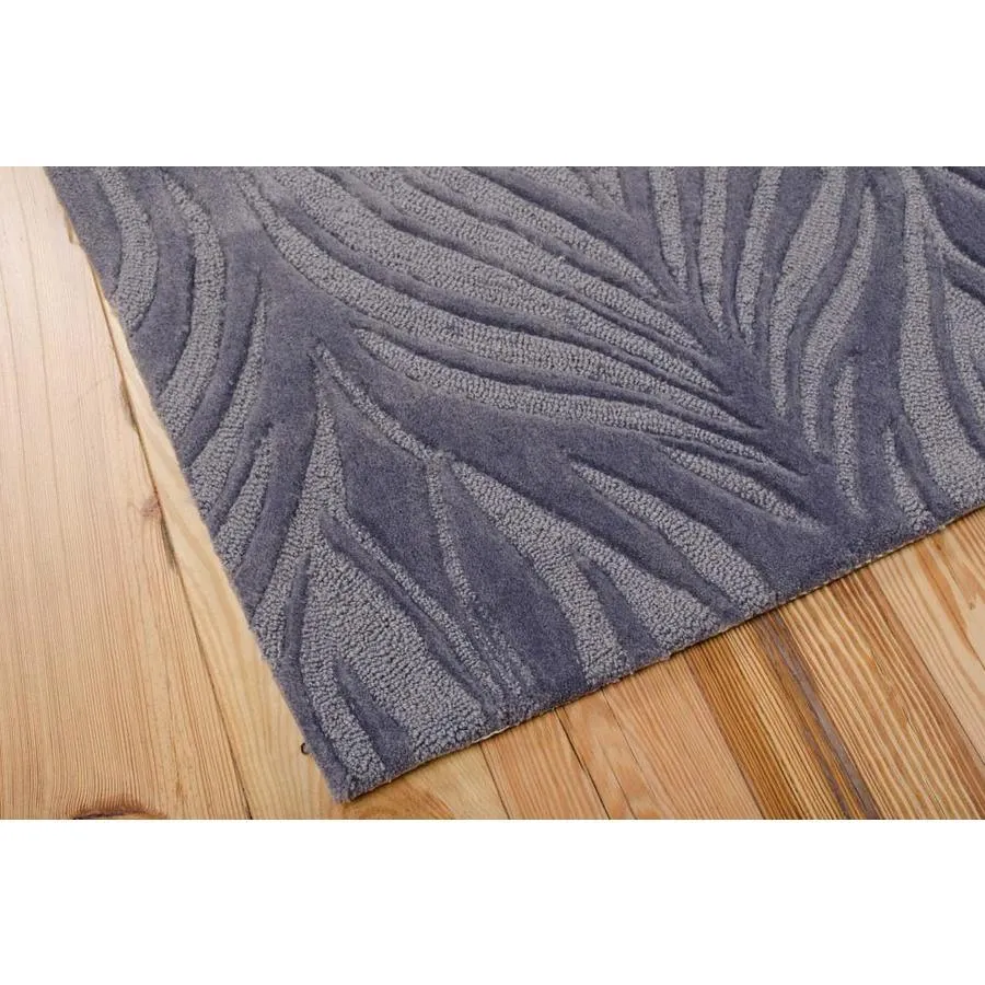 Nourison Contour 8 x 10 SLATE Indoor Abstract Mid-Century Modern Handcrafted Area Rug, photo 3 of 4