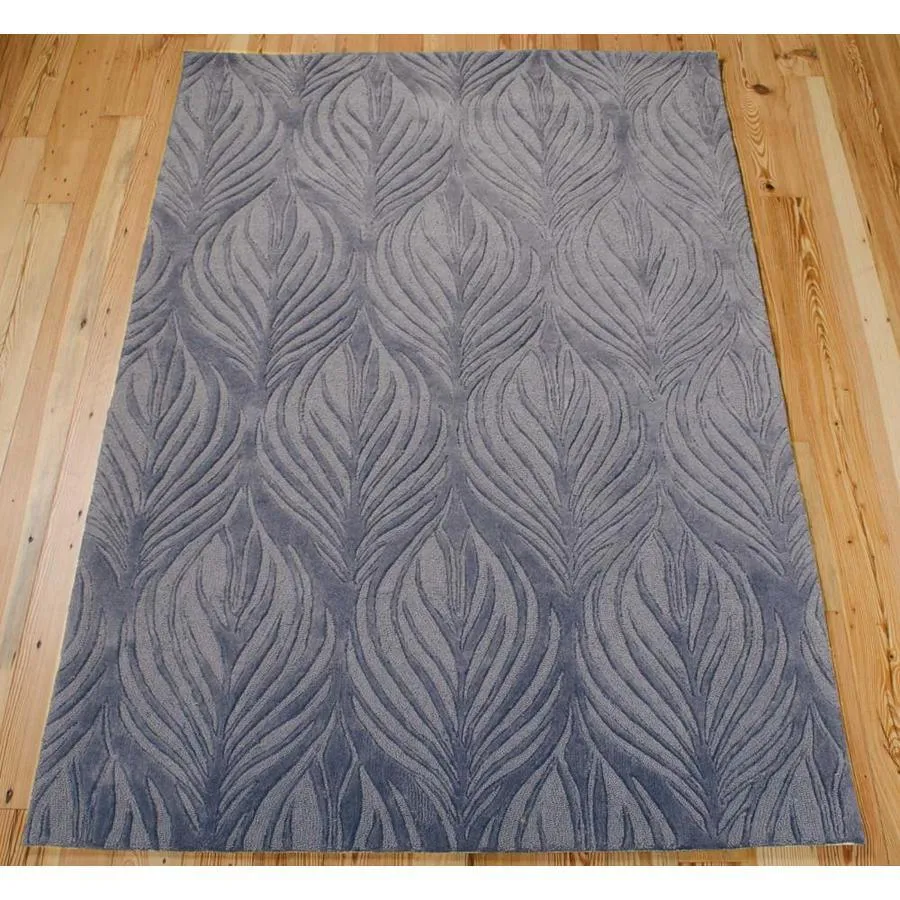 Nourison Contour 8 x 10 SLATE Indoor Abstract Mid-Century Modern Handcrafted Area Rug, photo 2 of 4