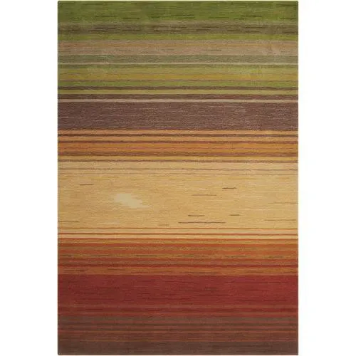 Nourison Contour 8 x 10 Harvest Indoor Abstract Mid-Century Modern Handcrafted Area Rug, photo 4 of 4