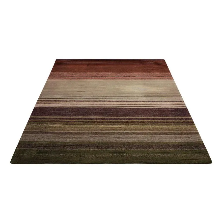 Nourison Contour 8 x 10 Forest Indoor Abstract Mid-Century Modern Handcrafted Area Rug, photo 2 of 4