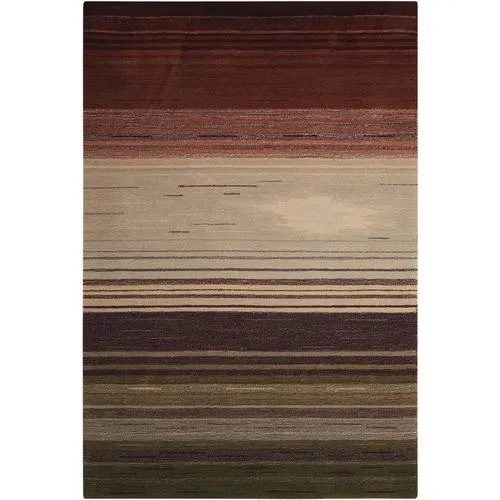 Nourison Contour 8 x 10 Forest Indoor Abstract Mid-Century Modern Handcrafted Area Rug, photo 4 of 4