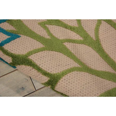 Aloha 8 x 10 Multicolor Indoor/Outdoor Abstract Coastal Area Rug