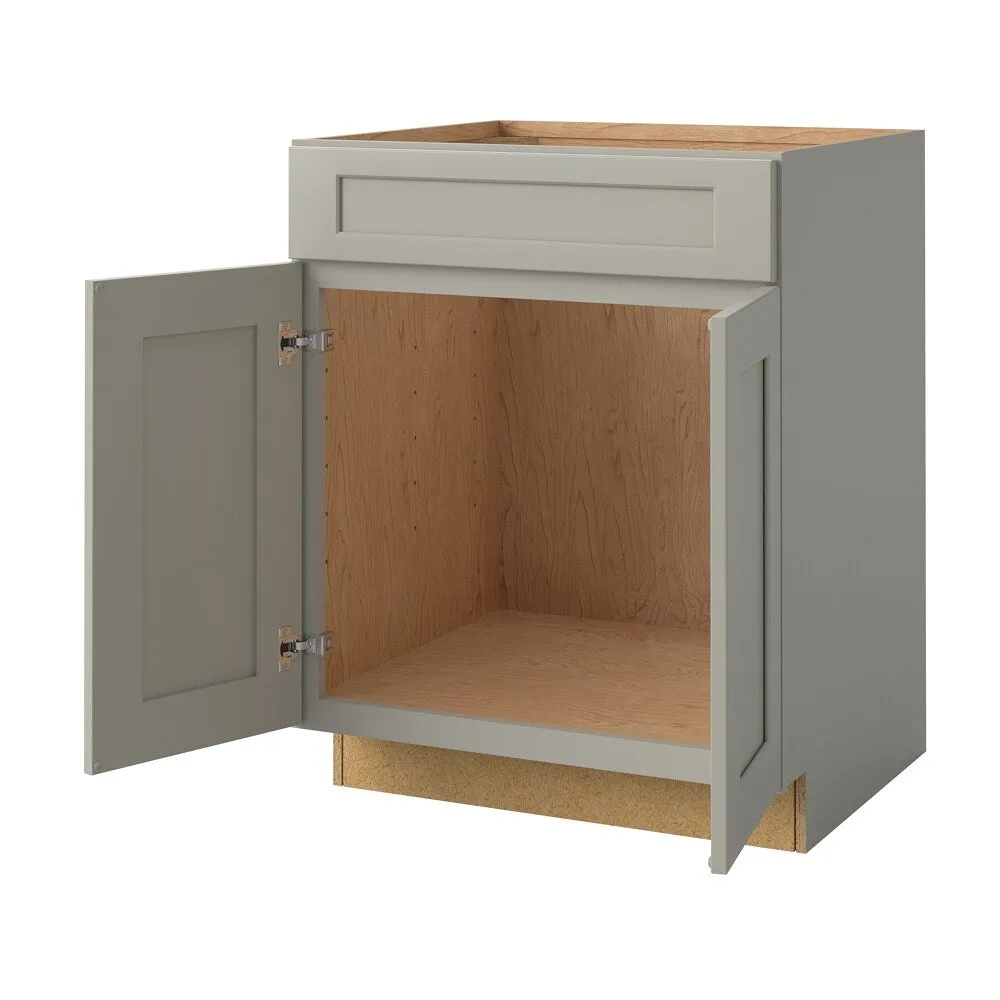 allen + roth Stonewall 27-in W x 34.5-in H x 24-in D Stone Sink Base Fully Assembled Cabinet (Flat Panel Shaker Style), photo 4 of 17