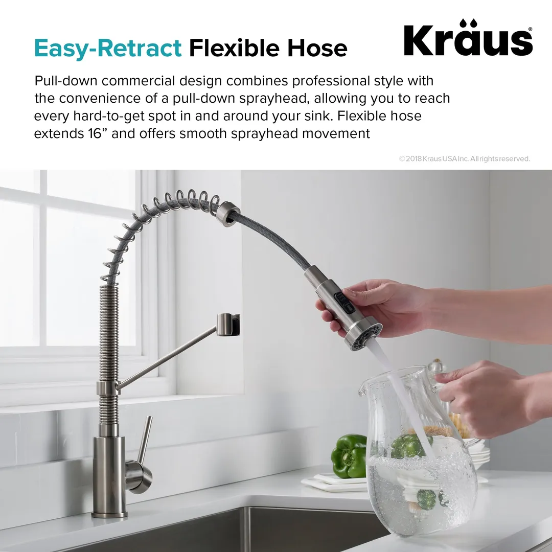 Kraus Stainless Steel Undermount Laundry Sink with Drain and Faucet - 18.5x24 In., photo 5 of 13
