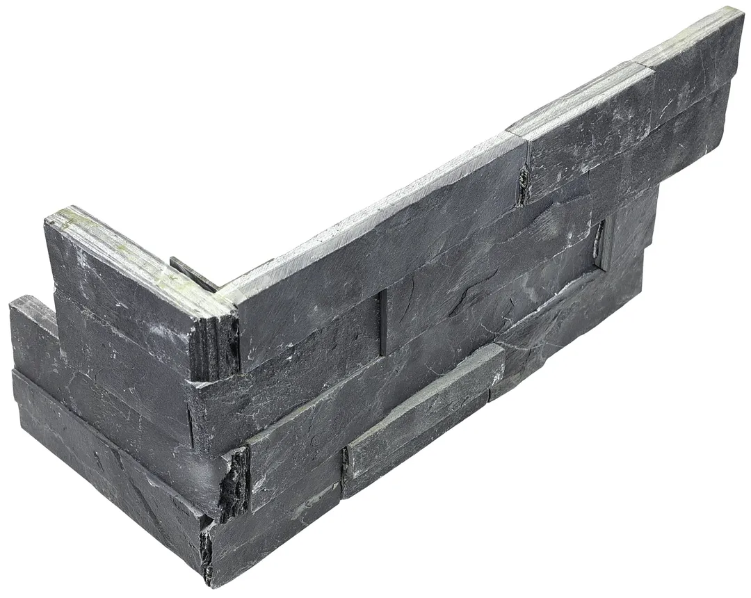 Satori Charcoal Ledgestone Corner 6-in x 18-in Natural Slate Wall Tile, 4.4-sq ft Carton, photo 2 of 6