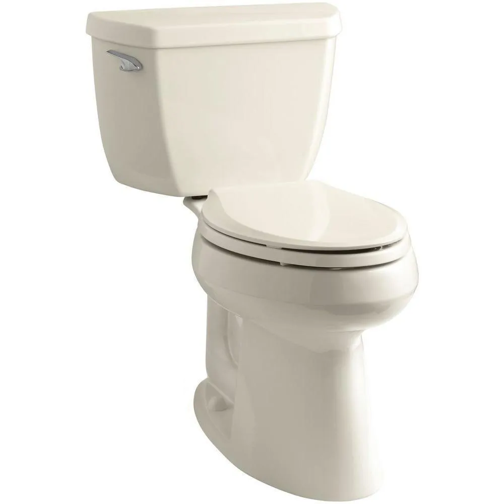 Highline Classic Comfort Height 10 in. Rough-In 2-Piece 1.28 GPF Single Flush Elongated Toilet in Biscuit, photo 10 of 10