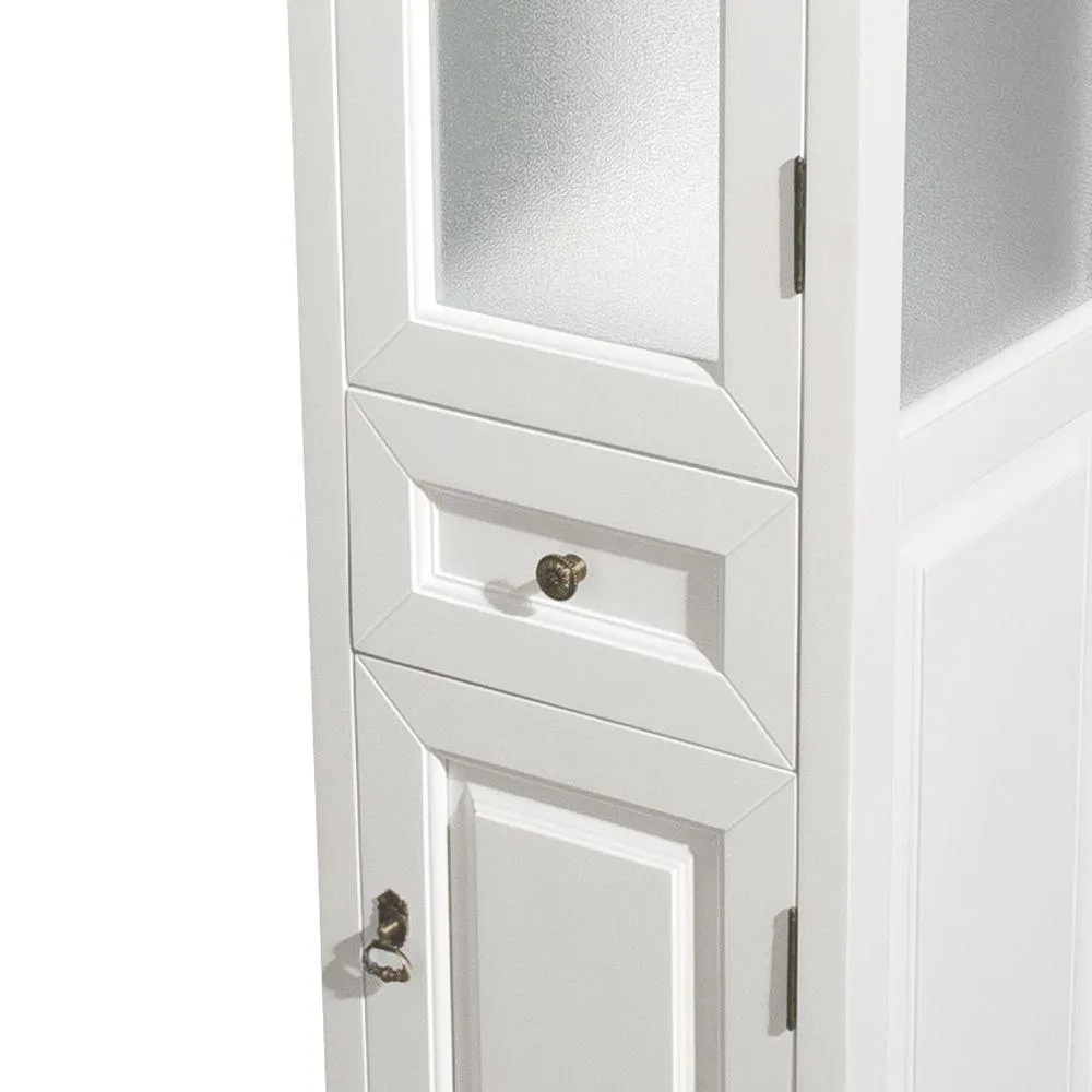 Andover 18 in. W x 65 in. H x 16 in. D Bathroom Linen Storage Cabinet in White, photo 8 of 9