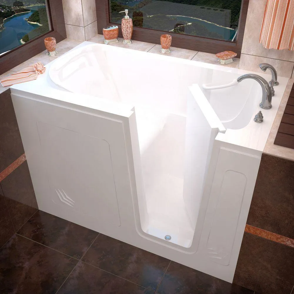Universal Tubs HD Series 30 in. x 54 in. Right Drain Quick Fill Walk-In Soaking Bathtub in White, photo 2 of 11