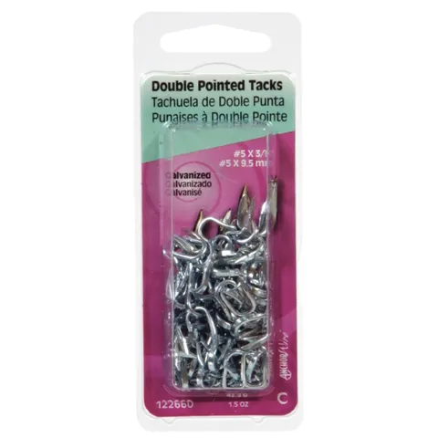 No. 9 × 7/16 in Galvanized Steel Double Point Tacks, 1 Pack
