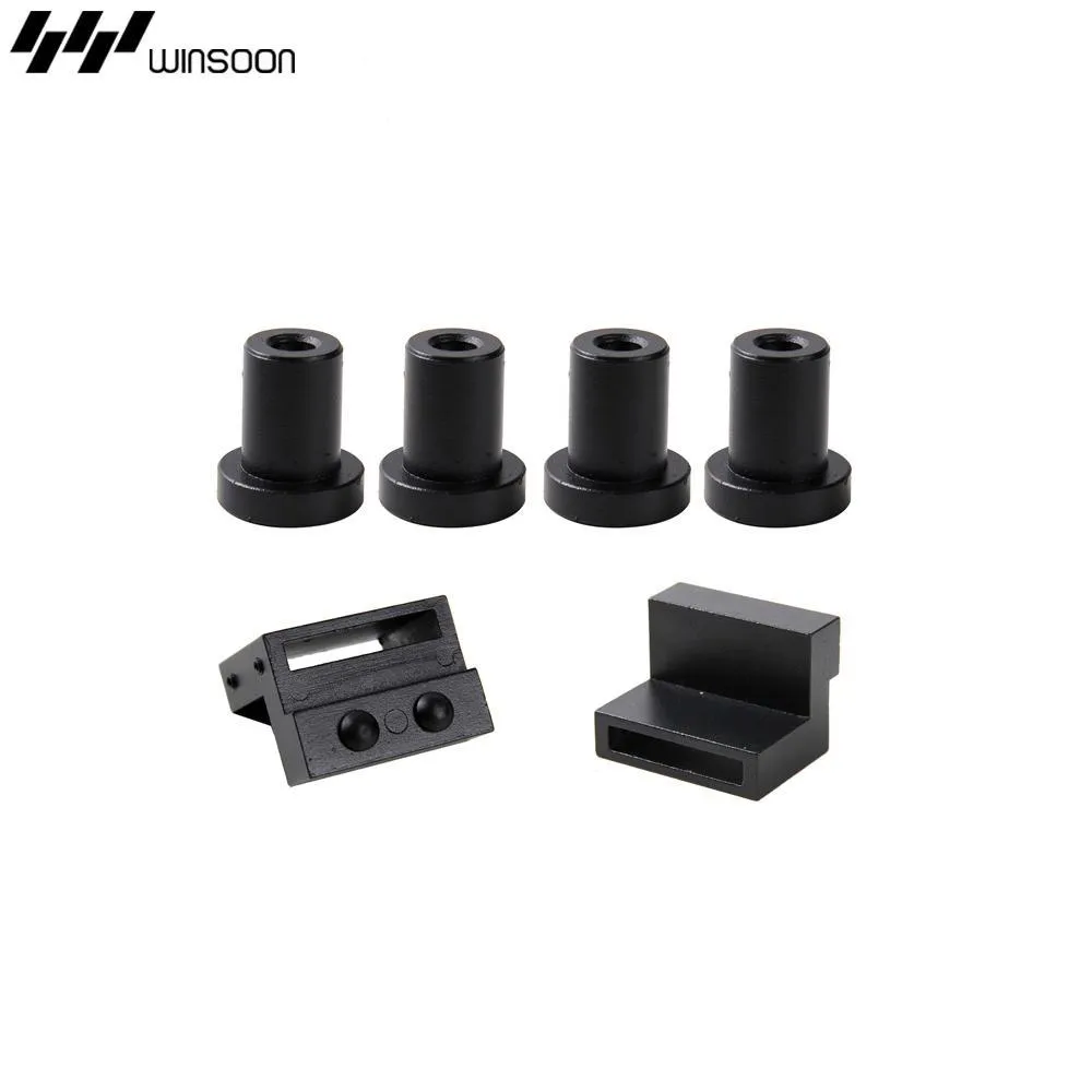 WINSOON 7.5 ft./90 in. Top Mount Sliding Barn Door Hardware Track Kit for Single Door with Non-Routed Floor Guide Frosted Black, photo 5 of 7