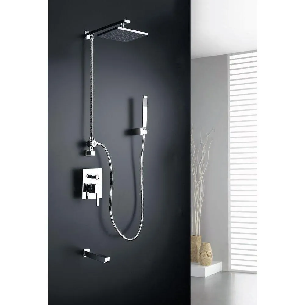ANZZI Byne 1-Handle 1-Spray Tub and Shower Faucet with Sprayer Wand in Polished Chrome (Valve Included), photo 8 of 10