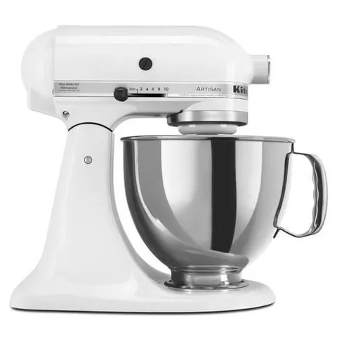 5-Quart 10-Speed White Residential Stand Mixer