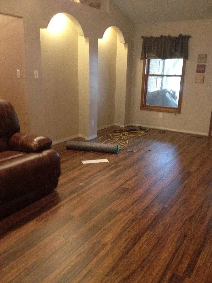 BuildDirect Balinese Rosewood 12mm 48" X 6.5" Laminate Flooring (15.1sq. ft. per box), photo 10 of 11