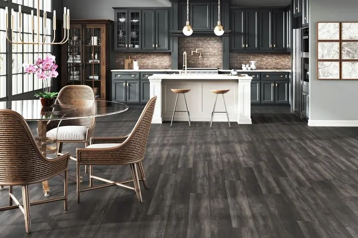 Style Selections Forged Oak 12-mil x 7-in W x 48-in L Waterproof Interlocking Luxury Vinyl Plank Flooring, photo 3 of 8