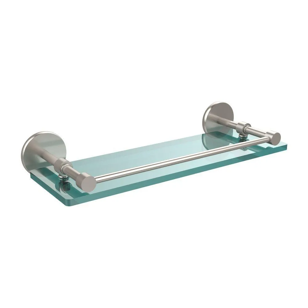 Allied Brass 16 in. L x 3 in. H x 5 in. W Clear Glass Bathroom Shelf with Gallery Rail in Oil Rubbed Bronze, photo 17 of 17
