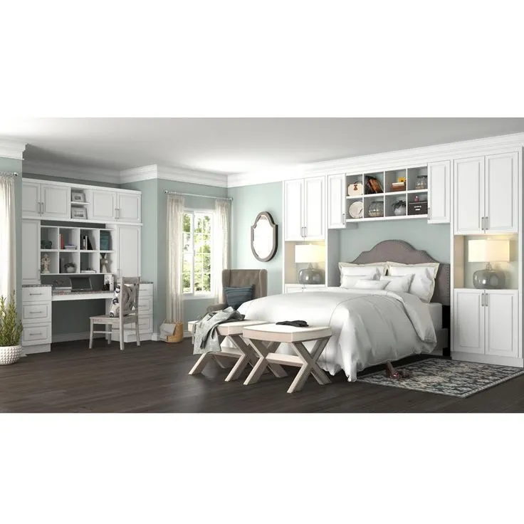 Hampton Bay Hampton Assembled 28.5x34.5x16.5 in. Lazy Susan Corner Base Kitchen Cabinet in Satin White, photo 10 of 11