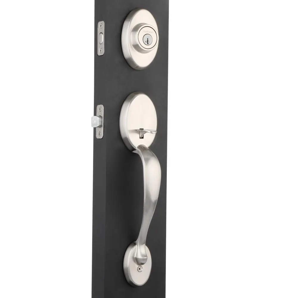 Chelsea Satin Nickel Single Cylinder Door Handleset with Juno Door Knob Featuring SmartKey Security, photo 3 of 7