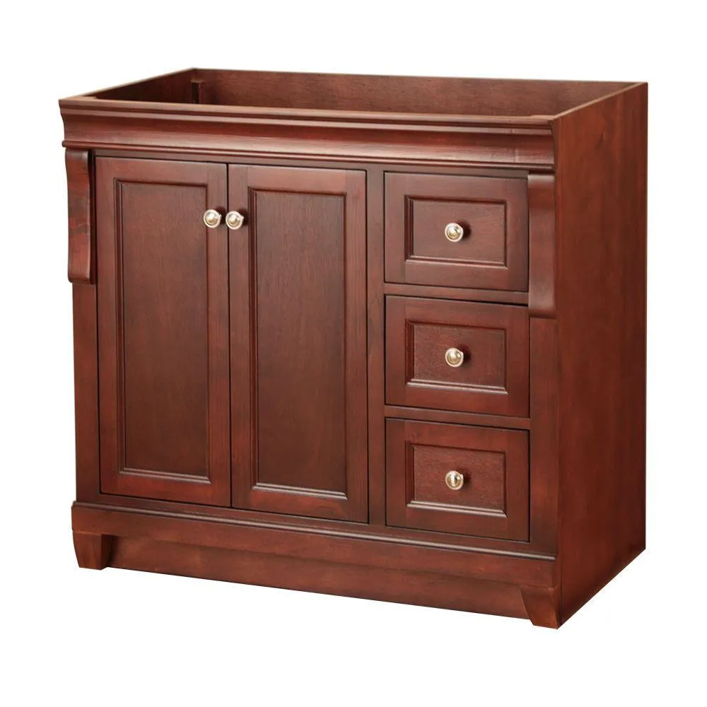 Naples 48 in. W Bath Vanity Cabinet Only in Distressed Grey with Left Hand Drawers, photo 18 of 30