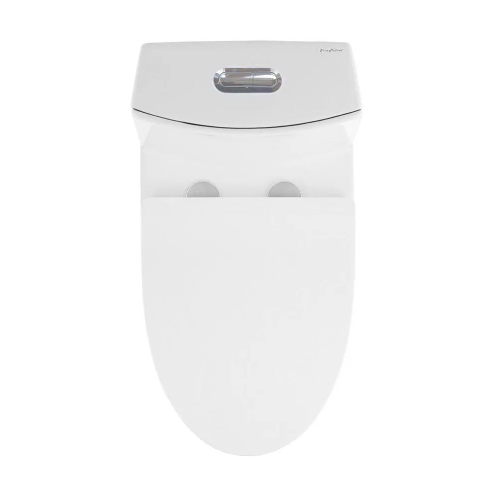Swiss Madison St. Tropez 1-Piece 0.8/1.28 GPF Dual Flush Elongated Toilet in White, photo 6 of 13