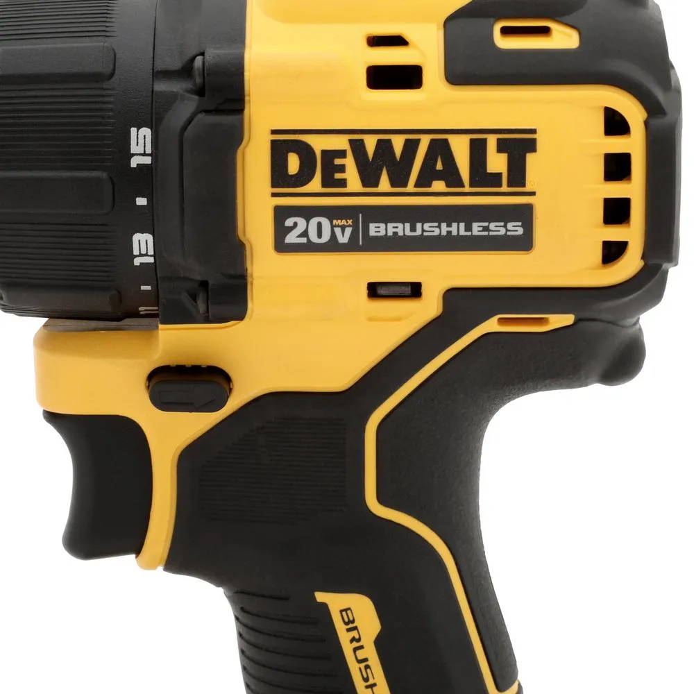 DEWALT ATOMIC 20-V MAX Li-Ion Brushless Cordless Compact 1/2 in. Drill Driver w/ (2) Packs 1.3Ah, Charger, Bag & Bonus Pack 5Ah, photo 4 of 8