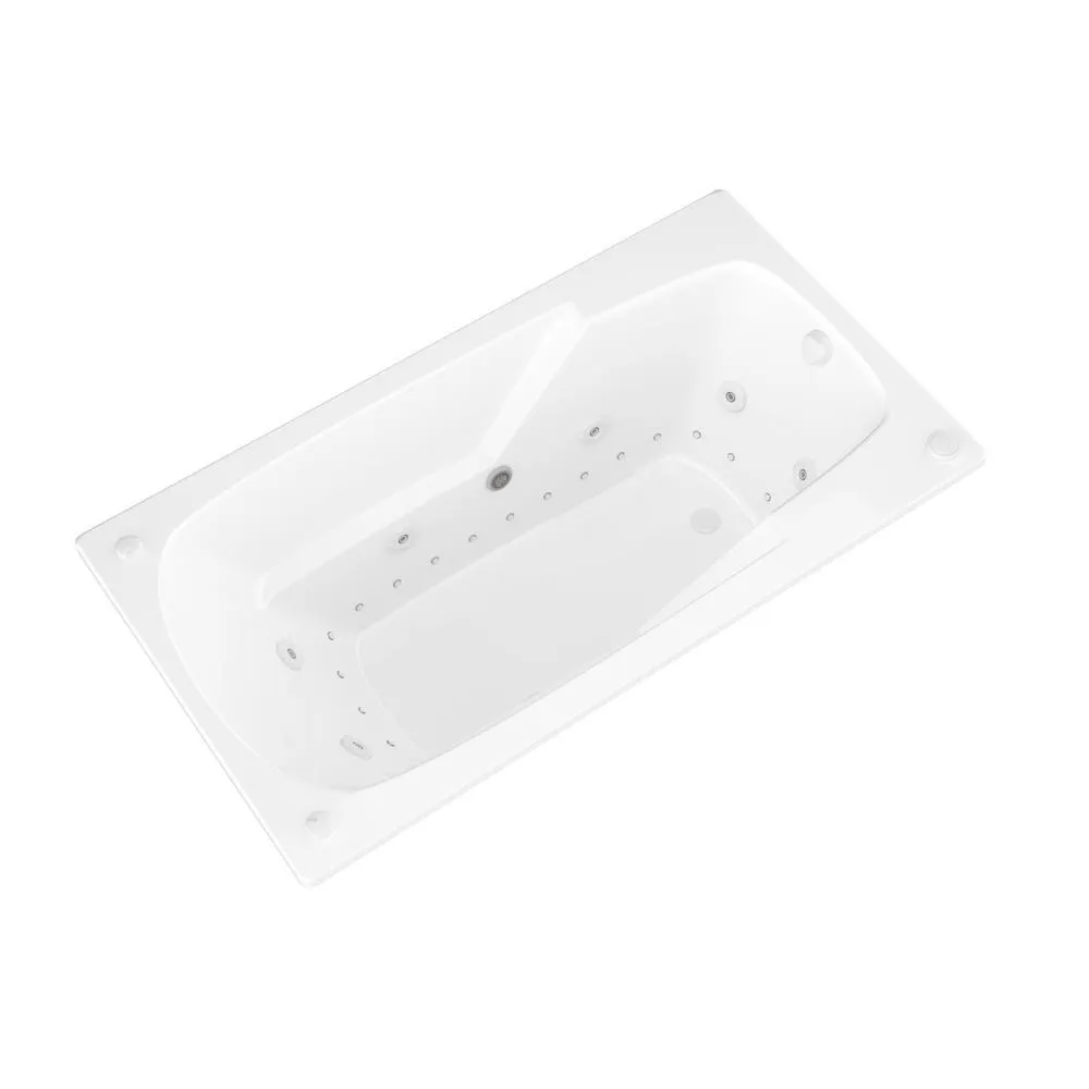 Universal Tubs Coral Diamond Series 5 ft. Left Drain Rectangular Drop-in Whirlpool and Air Bath Tub in White (32 x 59 in.), photo 12 of 20