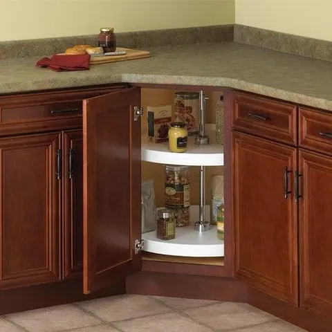 2-Tier Plastic Full Circle Cabinet Lazy Susan