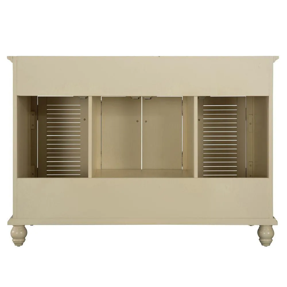 Cottage 48 in. W Bath Vanity Cabinet Only in Antique White, photo 4 of 17
