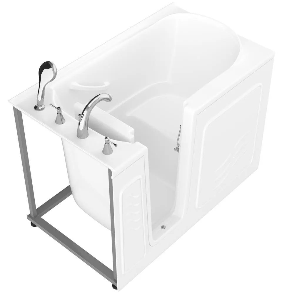 Universal Tubs HD Series 30 in. x 53 in. Left-Drain Quick-Fill Walk-In Soaking Bathtub in White, photo 11 of 21