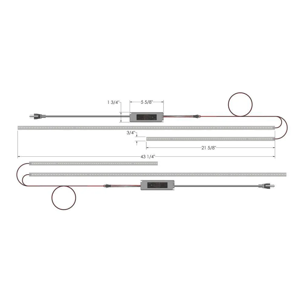 LED Lift Kit 12 ft. 186-Watt Equivalent Integrated LED White Strip Kit  Auto or Truck Lift Kit 5000K (1-Pack), photo 5 of 9