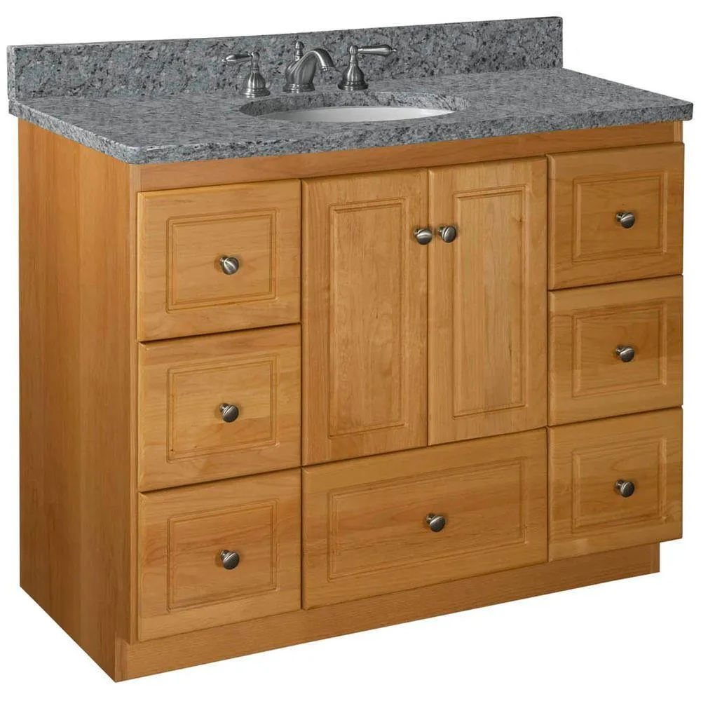 Ultraline 42 in. W x 21 in. D x 34.5 in. H Vanity Cabinet Only in Dark Alder, photo 24 of 41