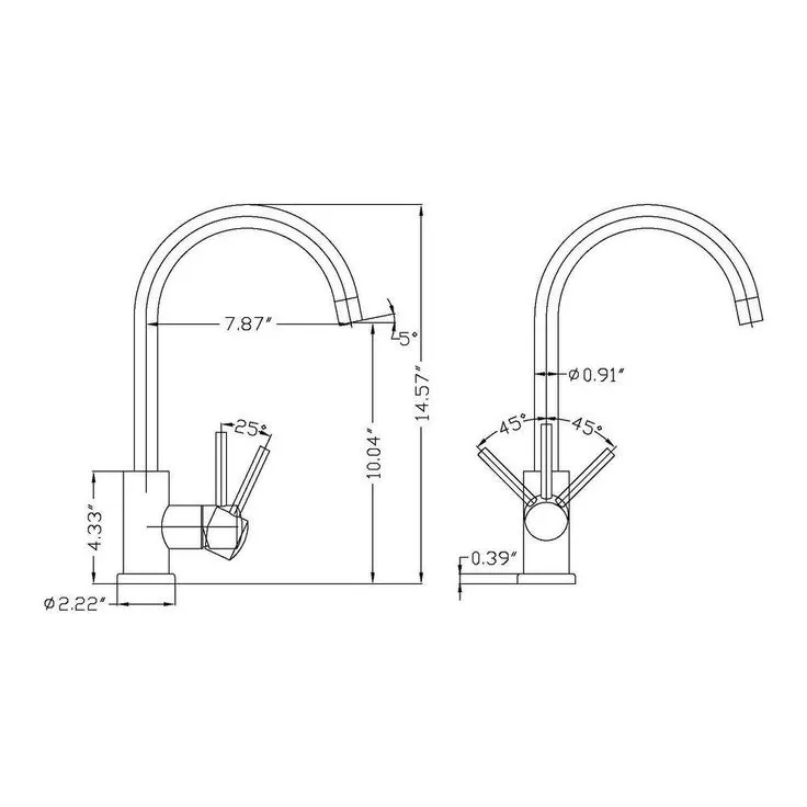 All-In-One Undermount 18-Gauge Stainless Steel 15 in. 0-Hole Single Bowl Bar Sink with Gooseneck Kitchen Faucet, photo 6 of 8