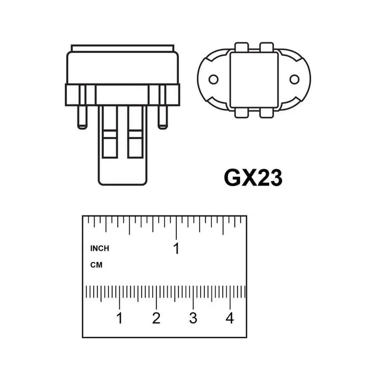 13-Watt Equivalent PL CFLNI Twin Tube 2-Pin Plug-in GX23 Compact Fluorescent CFL Light Bulb, Bright White 3500K(24-Pack), photo 6 of 8