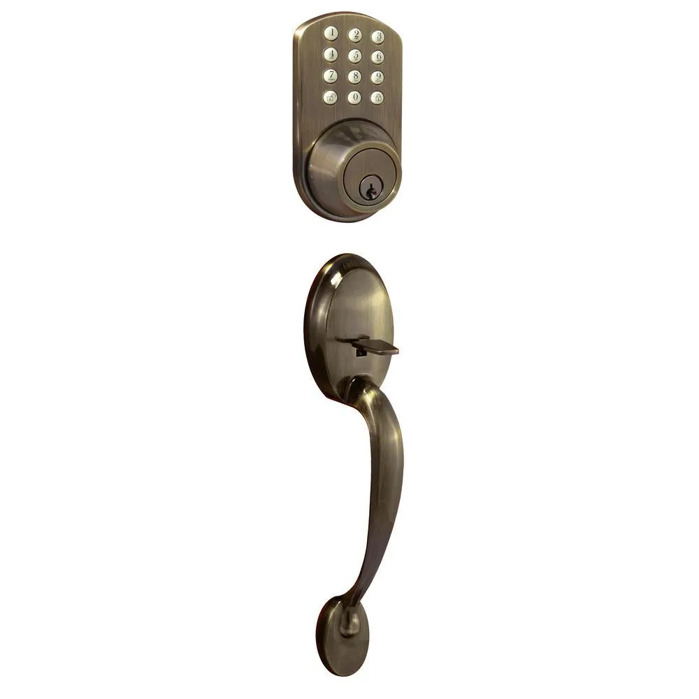 Morning Industry Oil Rubbed Bronze Keyless Entry Deadbolt and Lever Handle Door Lock with Electronic Digital Keypad, photo 6 of 13