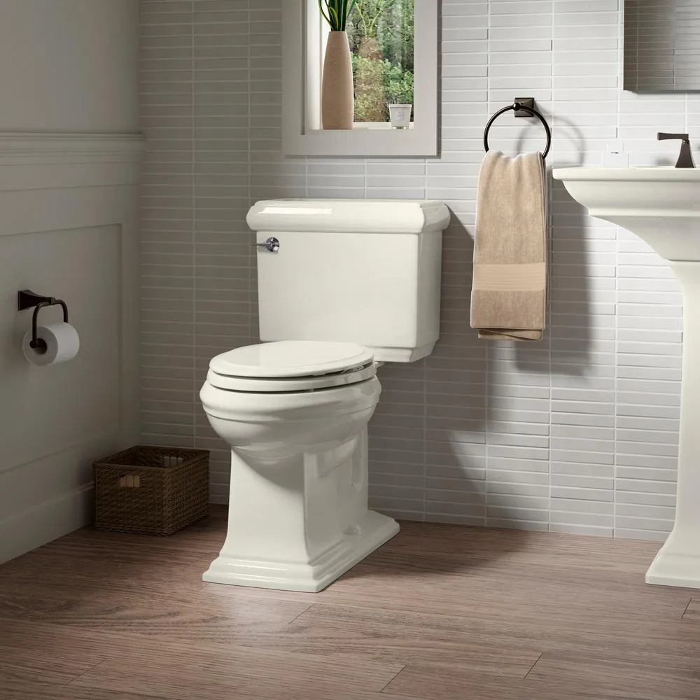 Memoirs Classic 2-Piece 1.28 GPF Single Flush Elongated Toilet with AquaPiston Flush Technology in Biscuit, photo 6 of 16