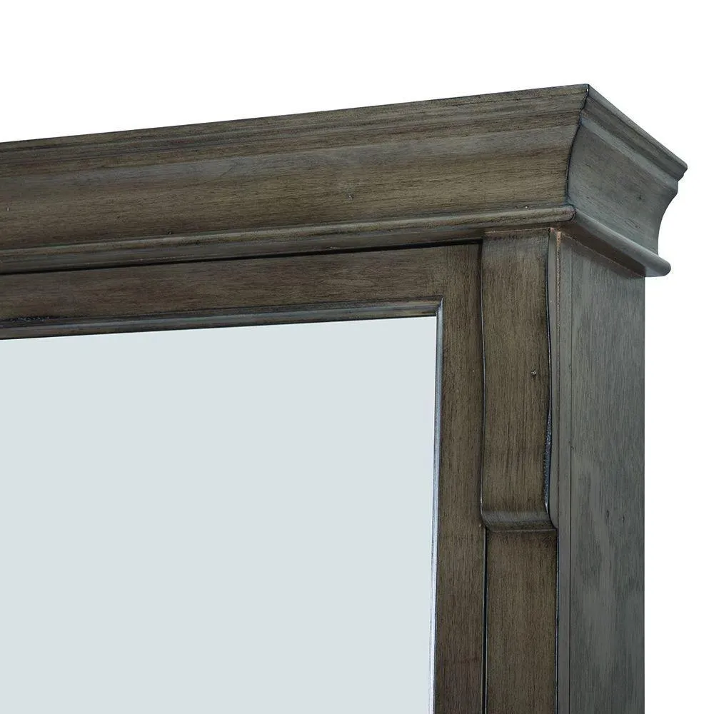 Naples 25 in. W x 31 in. H x 8 in. D Framed Surface-Mount Bathroom Medicine Cabinet in Distressed Grey, photo 6 of 10