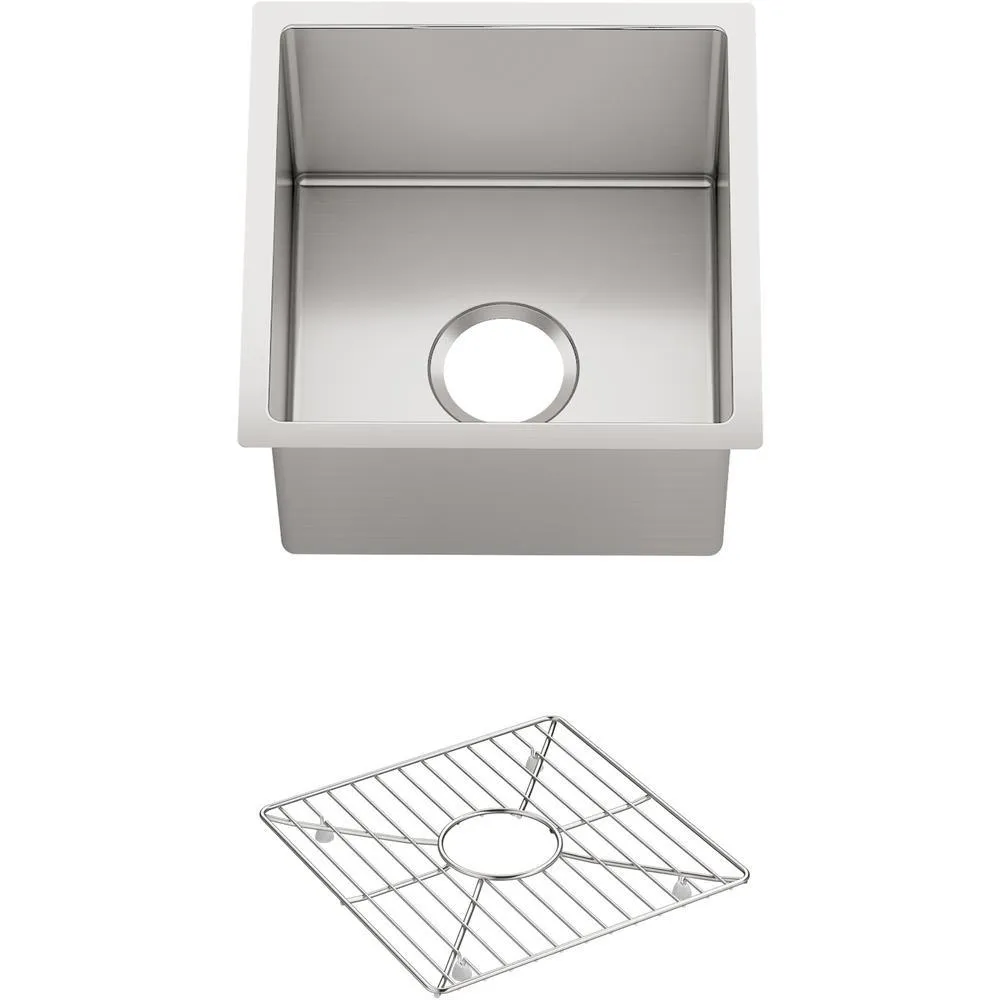 Strive Undermount Stainless Steel 29 in. Single Bowl Kitchen Sink Kit with Sink Rack, photo 16 of 16