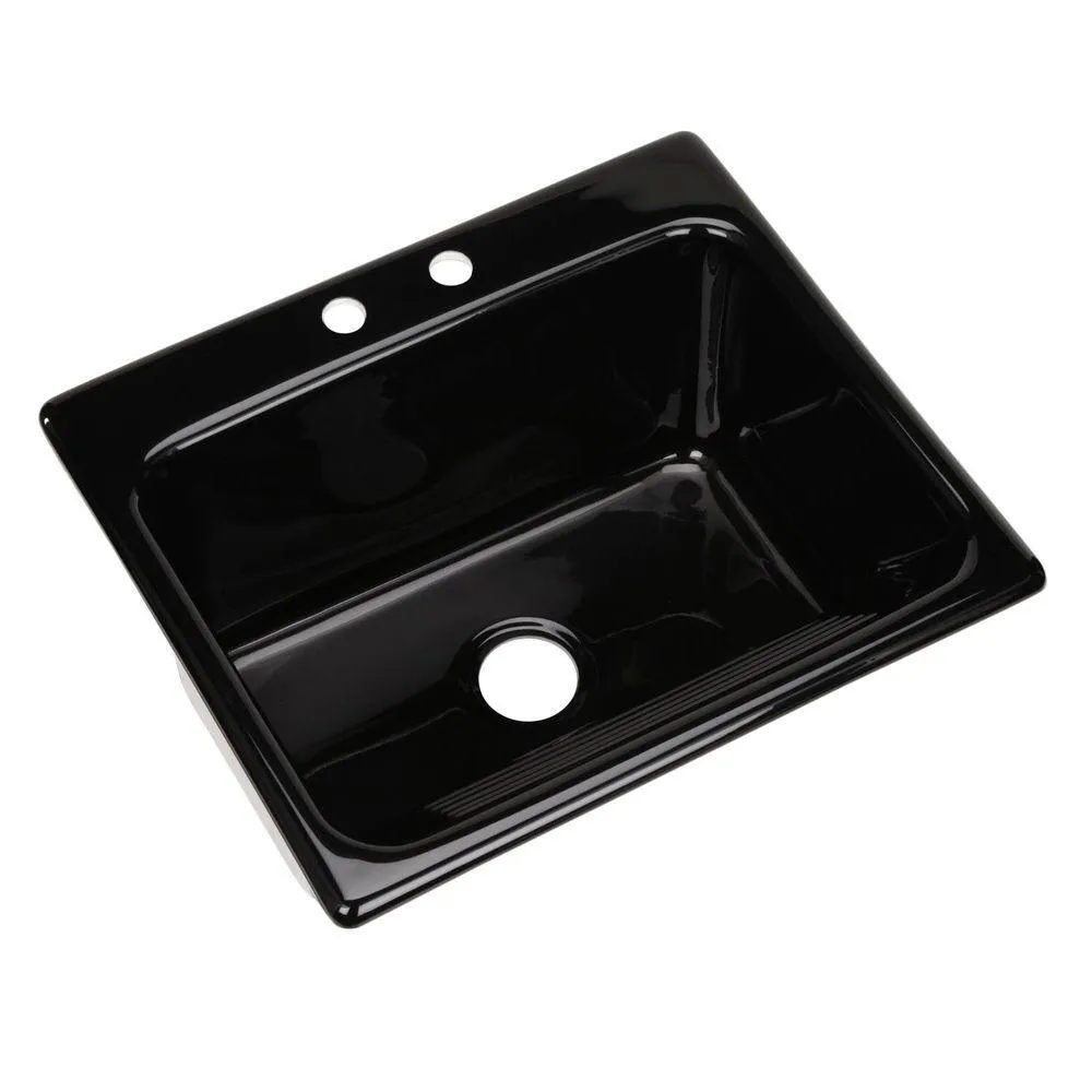 Kensington Drop-In Acrylic 25 in. 2-Hole Single Bowl Utility Sink in White, photo 7 of 18