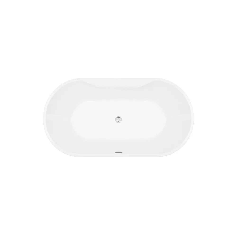 Coral 56 in. Acrylic Freestanding Flatbottom Non-Whirlpool Bathtub in White No Faucet, photo 2 of 5