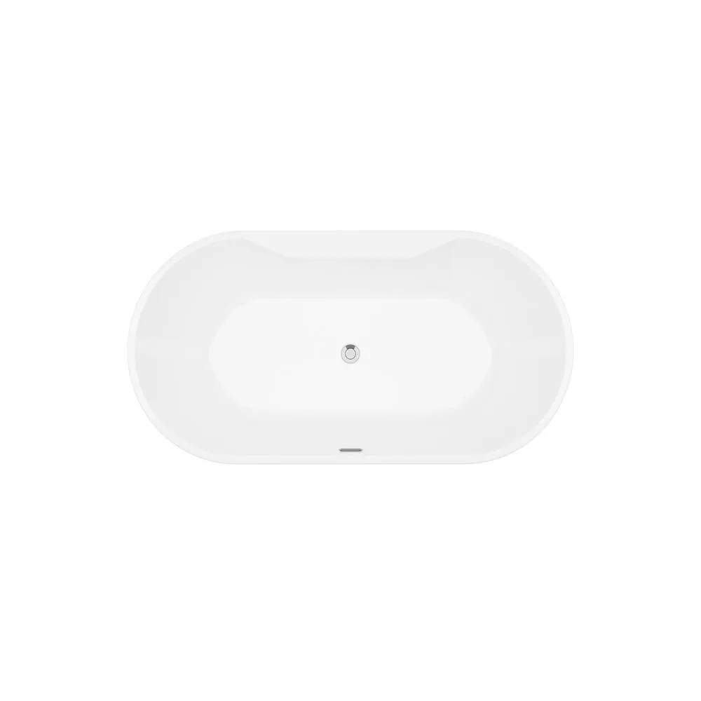 Coral 56 in. Acrylic Freestanding Flatbottom Non-Whirlpool Bathtub in White All-in-One Kit, photo 2 of 5